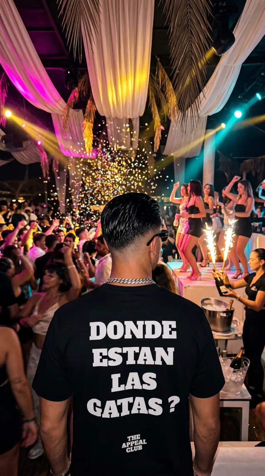 Person from behind at a nightclub
