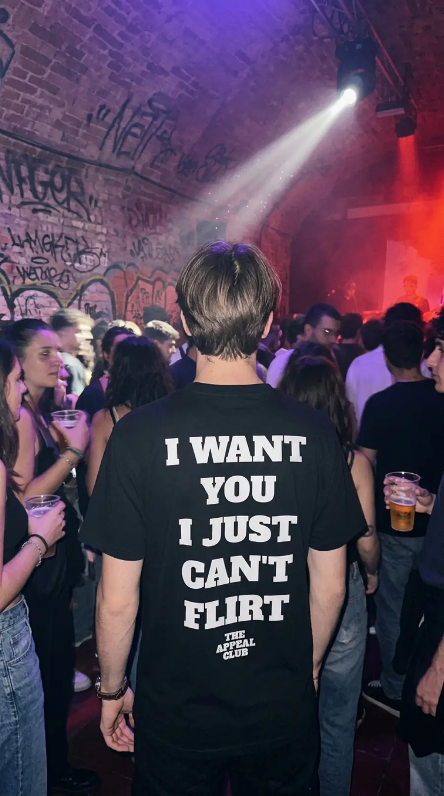 Person from behind during a night out